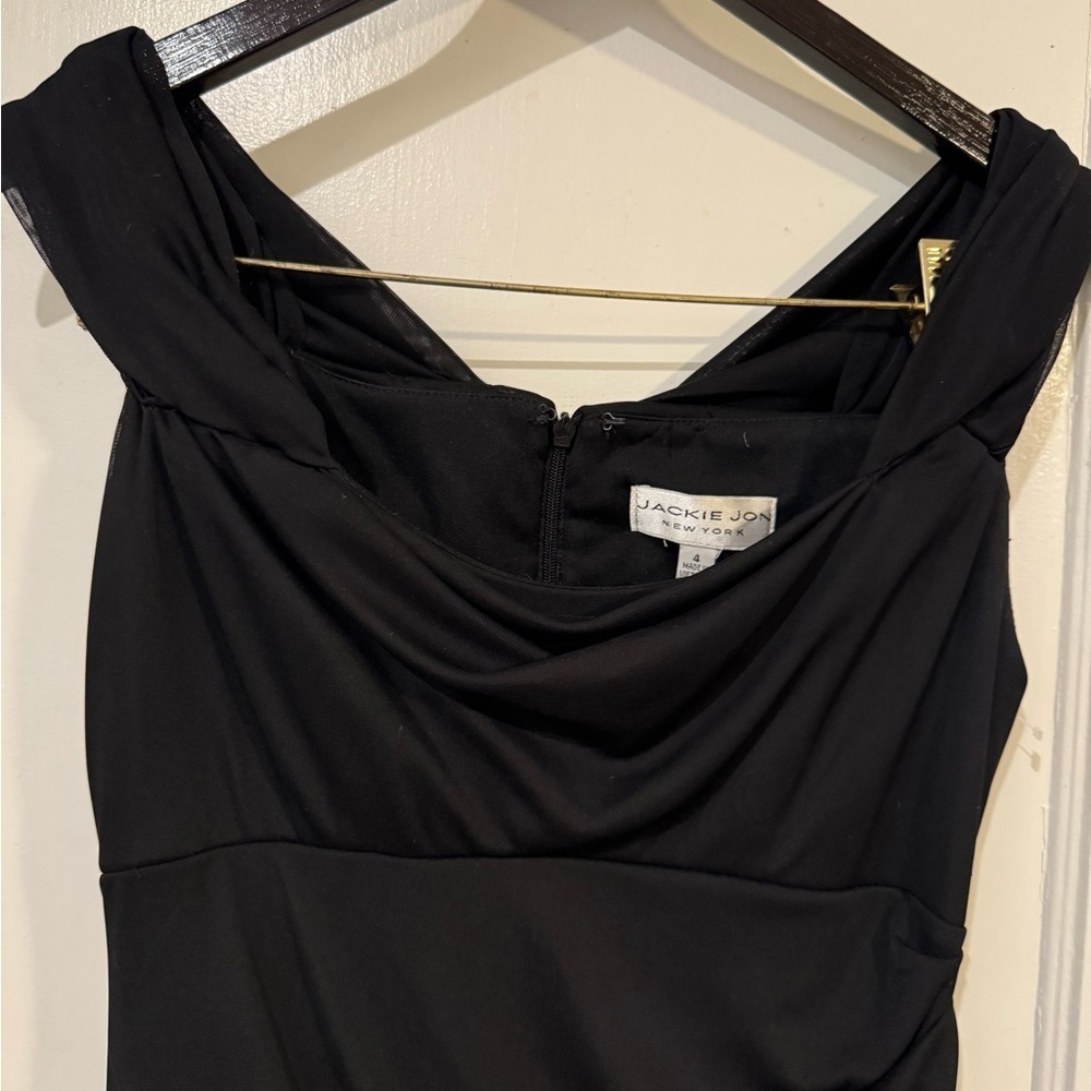 Jackie Jon Sophisticated Black Maxi Dress. Size 4. - Picture 5 of 9